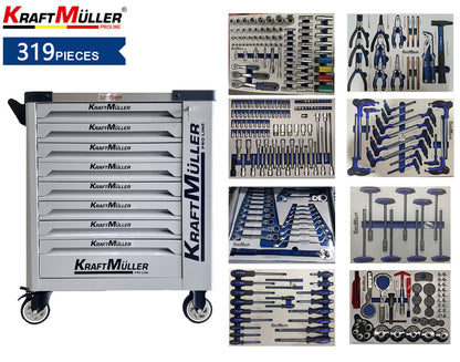 Professional trolley with 319 pcs tools